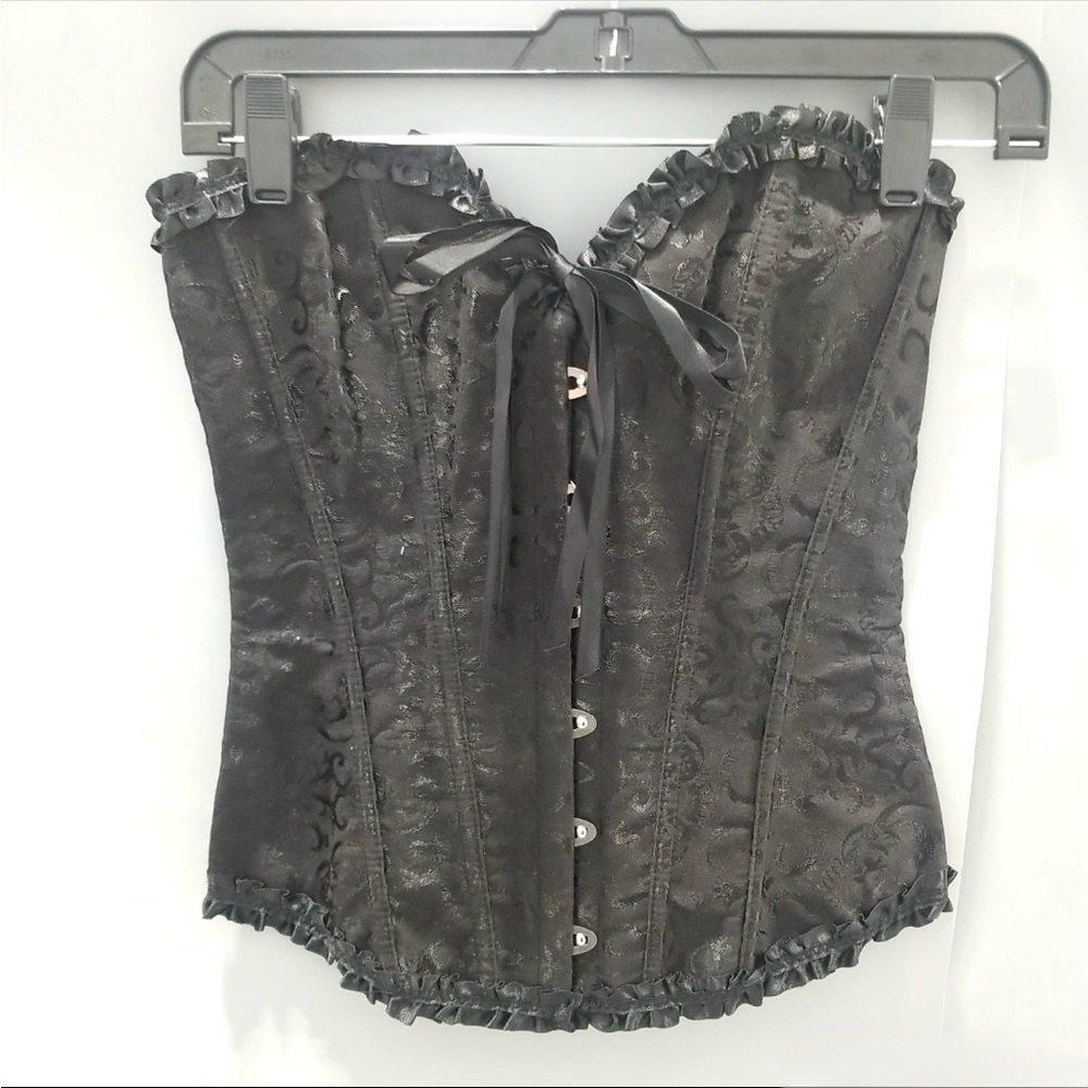 NWT Elegant Lace Black Corset Sz S